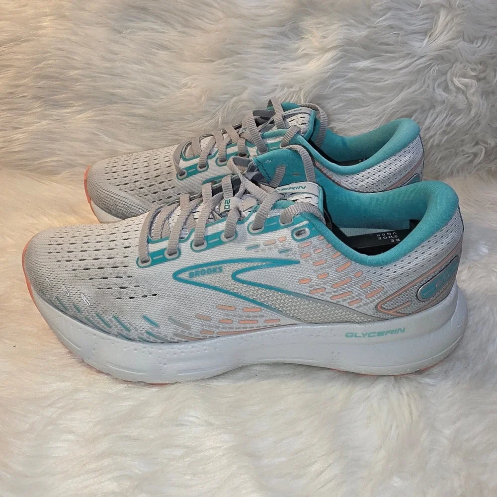 Brooks Glycerin 20 Shoes - Women's 10 D Wide - Oyster Coral